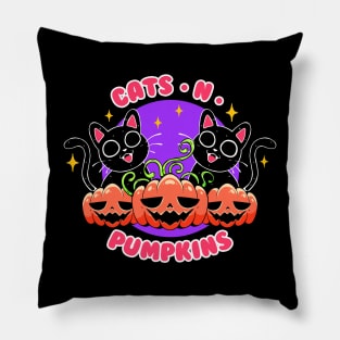 Cats N Pumpkins Pillow