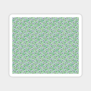 Spring Sheep Green Pattern Magnet