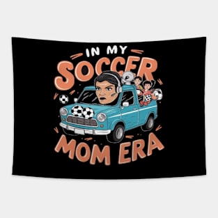 In My Soccer Mom Era Retro Soccer Mama Shirt Mothers Day Tee Tapestry