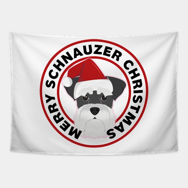 Merry Christmas Schnauzer Tapestry by CafePretzel