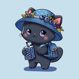 Blueberry Juice Kitty T-Shirt