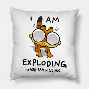 i am exploding (garfield) Pillow