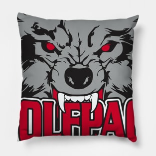 Wolfpack Sports Logo Pillow