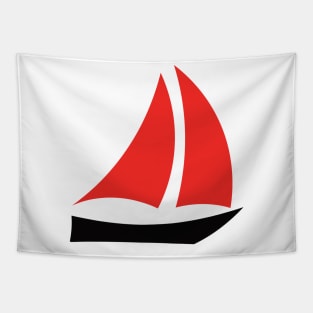 Minimal Boat Design Tapestry