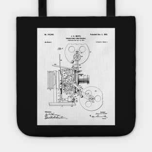 Film Camera Patent - Film Lover Cinema Student Art - White Tote