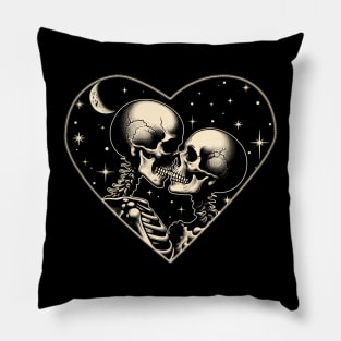 The Lovers Skeleton Lovers Valentine's Day Couple Matching Pillow