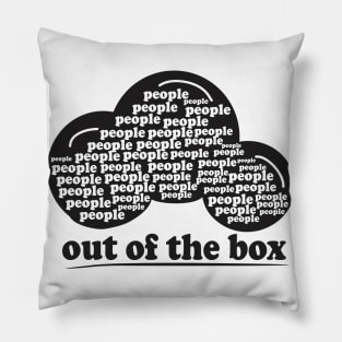 People out of the box black Pillow