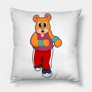 Bear at Running Pillow