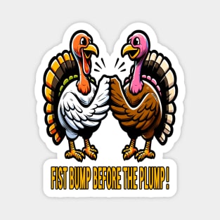 Turkeys Fist Bump, PreFeast Ritual Magnet