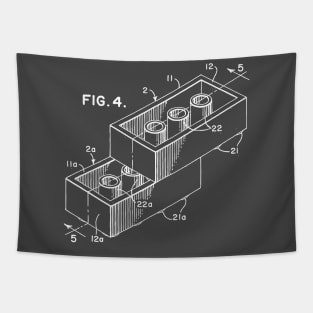 Lego Piece Patent Print 1958 Tapestry