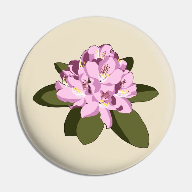 Rhododendron Flower Pin by Pico Originals