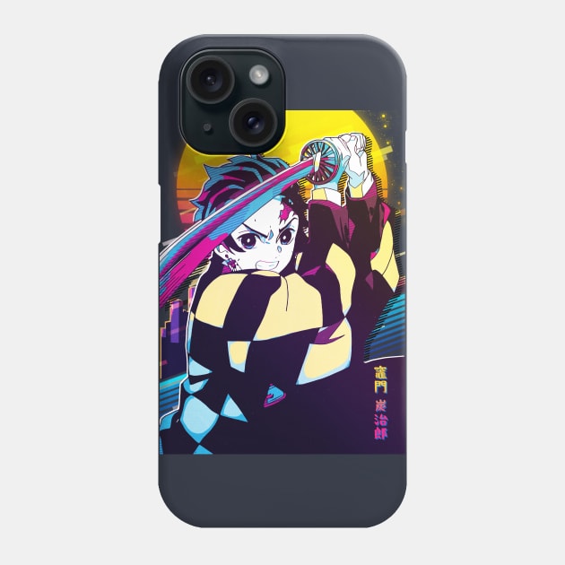 Demon Slayer Tanjiro Phone Case by 80sRetro