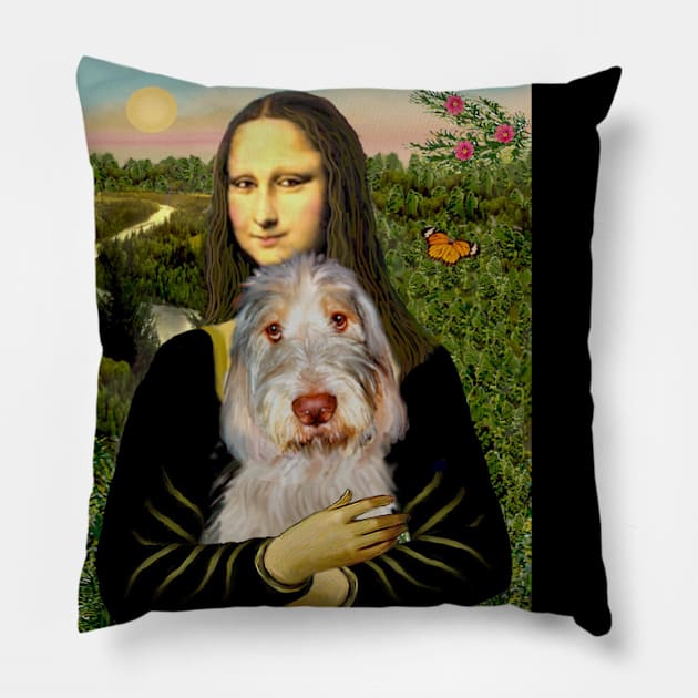 Mona Lisa and her Italian Spinone Pillow by Dogs Galore and More