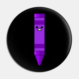 Cute Scared Crayon Pin