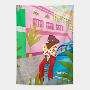 Tropical Girl Tapestry