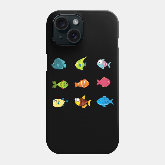 Cute Fish Design Fishy Fishies Fishing Phone Case by Marham19