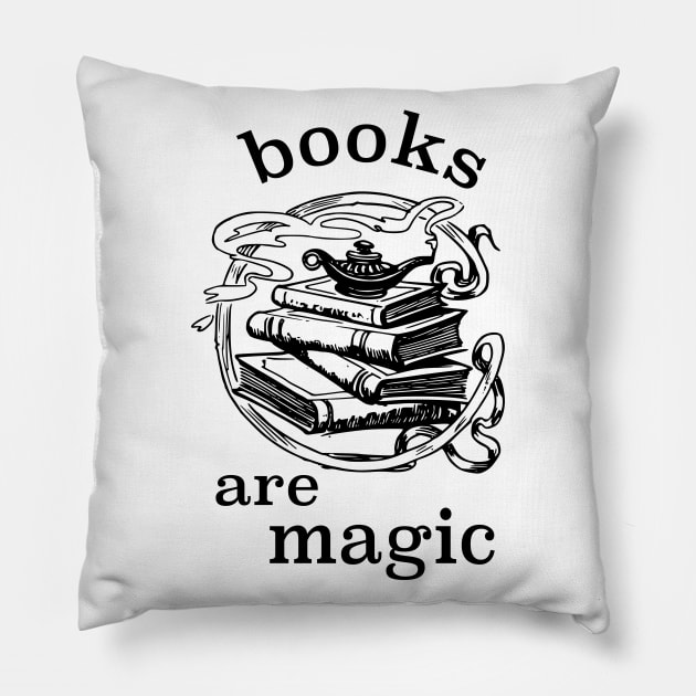 Books Are Magic Pillow by radicalreads