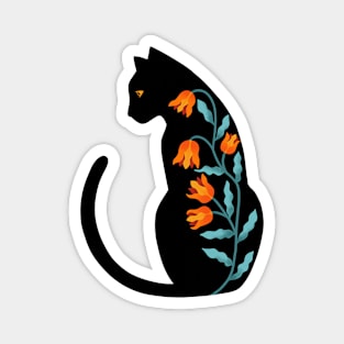 Cat floral Magnet