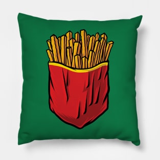 french fries pocket Pillow