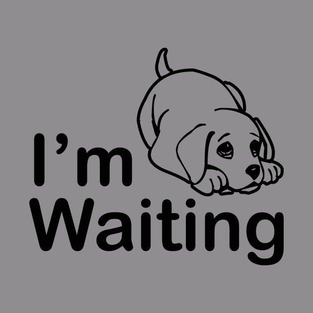 jampelabs - I am waiting - Funny Puppy by jampelabs