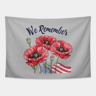 We remember, Memorial Day, American Patriot, Poppy Tapestry