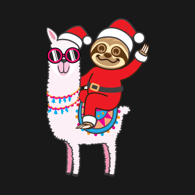 Sloth Santa Llama by Plushism