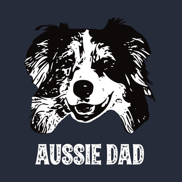 Australian Shepherd Dog Dad by DoggyStyles