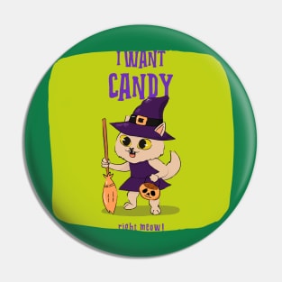 I Want Candy Right Meow! Pin