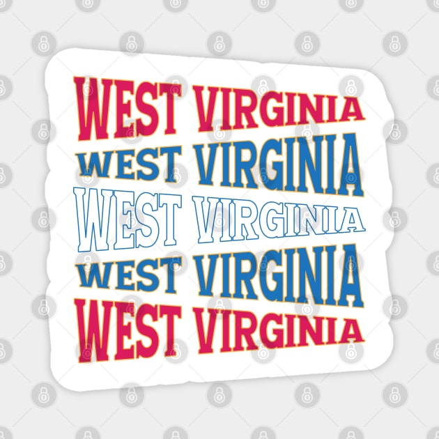 TEXT ART USA WEST VIRGINIA Magnet by LAVA-ROMA-NOVA