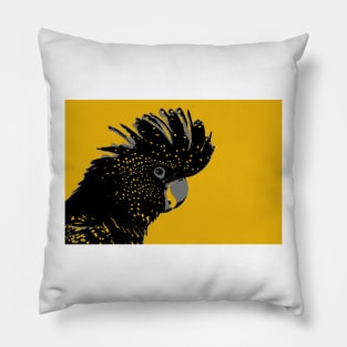 Black cockatoo Pillow