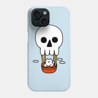 Cat up in Skull Balloon Phone Case