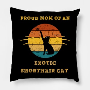 exotic shorthair cat mom Pillow