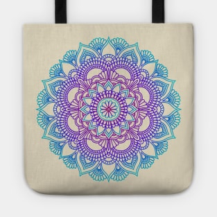 Mandala blue purple Tote