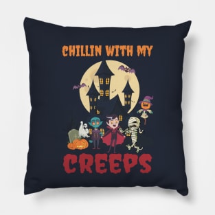 Chillin With My Creeps Pillow