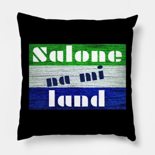 "Salone na mi Land" Sierra Leone Krio Flag Pillow