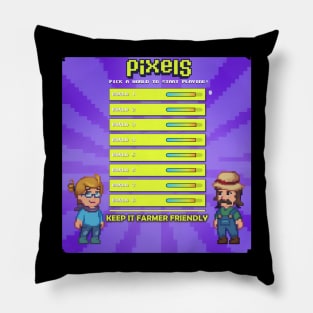 KEEP IT FARMER FRIENDLY pIXELS Pillow