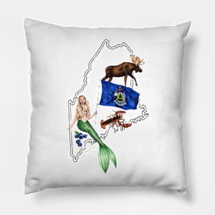 Maine Mermaid Pillow