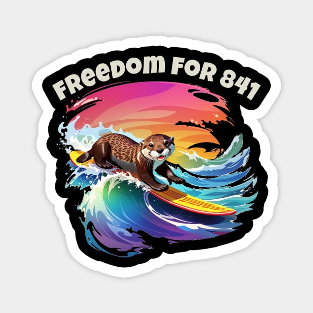 Freedom for 841 - Sea Otter Magnet by NysdenKati