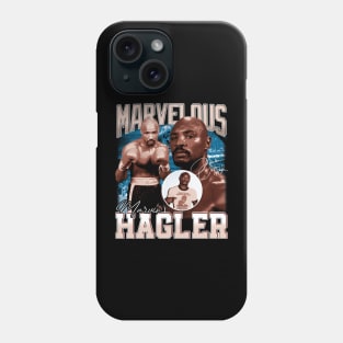 Marvelous Marvin Hagler Boxing Legend Signature Vintage Retro 80s 90s Bootleg Rap Style Phone Case