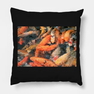 Colored Carps Pillow