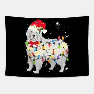 Great Pyrenees Dog Christmas Light Xmas Mom Dad Tapestry