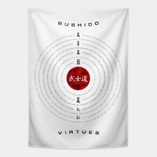 Bushido Circles White Tapestry