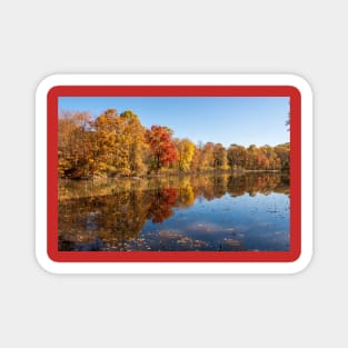 Autumn Color and Reflections Moraine State Park of Pennsylvania Magnet