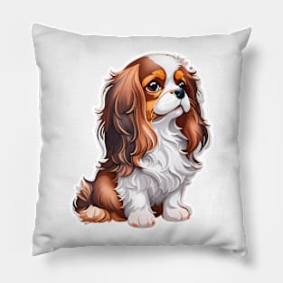 Charming Canine Companion Cavalier King Charles Spaniel Pillow