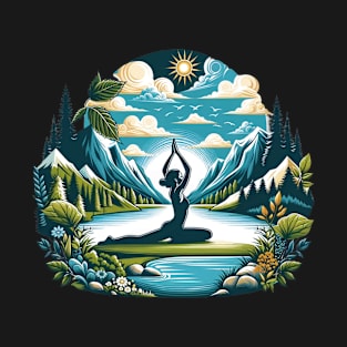 Nature's Yoga Retreat - Harmony with the Earth Funny T-Shirt