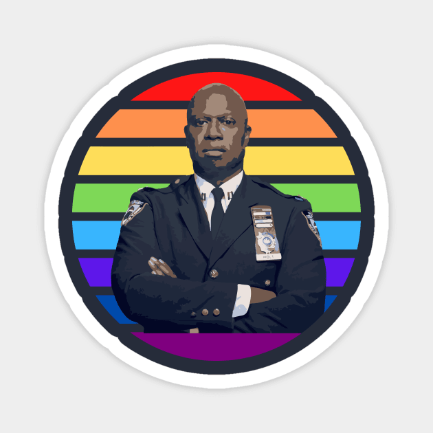 Captain holt rainbow flag Magnet by AJDP23