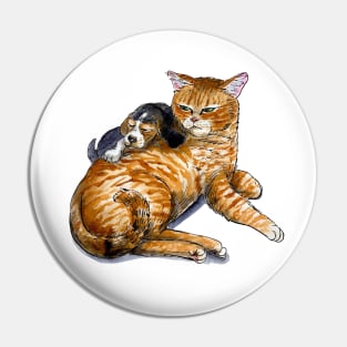 Kitty and Buddy Pin