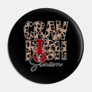 Craw Fish Season Leopard Love Crawfish Pin