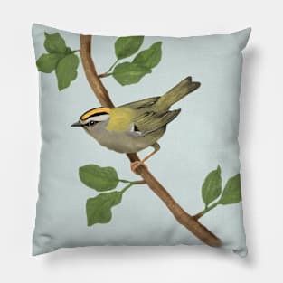 Common firecrest digital drawing Pillow