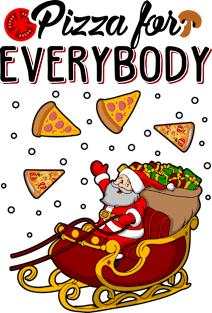 Pizza For Everybody Funny Christmas Sweater Magnet